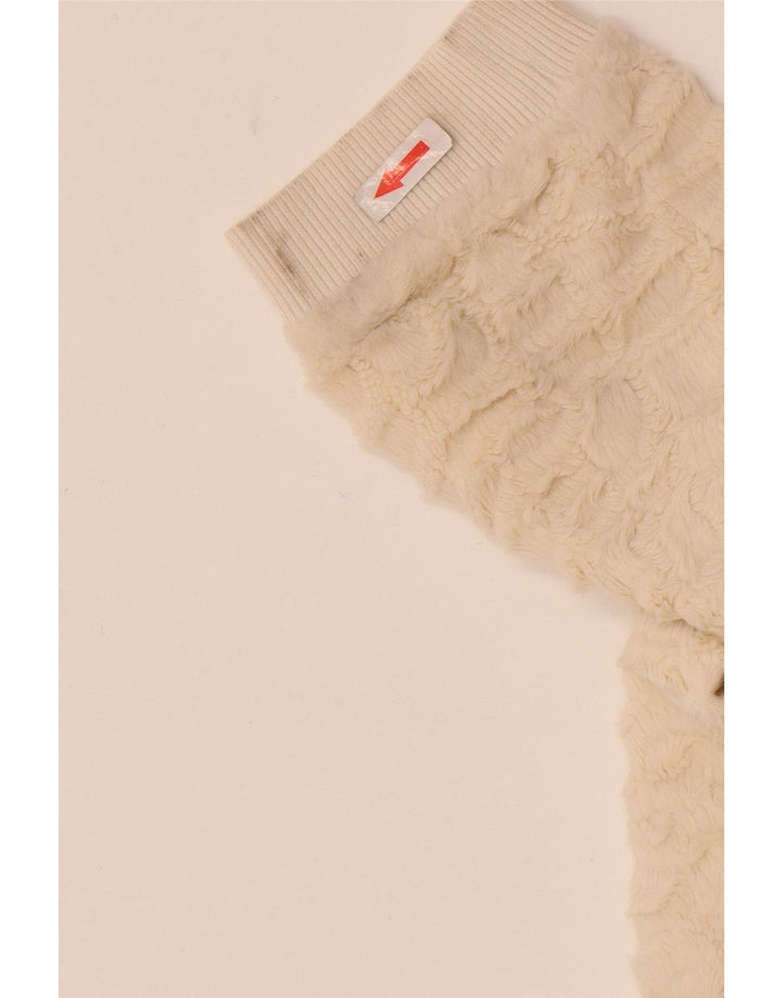 Zara Γυναικείο Fleece Jumper UK 12 Medium Off White Πολυεστέρας