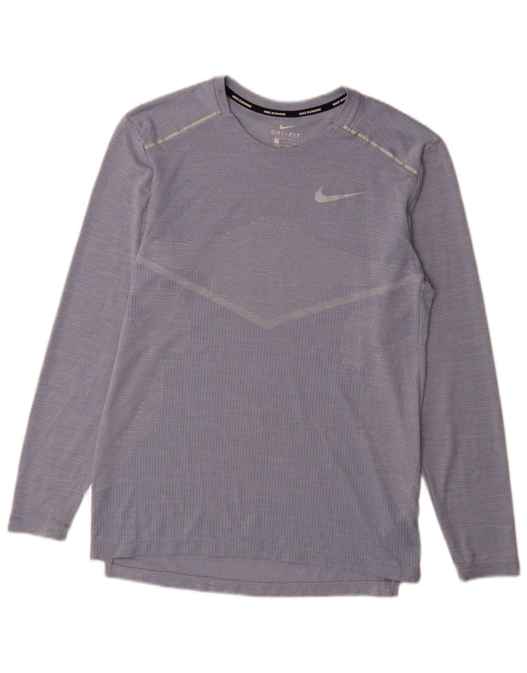 Ανδρικό τοπ Nike Dri Fit Μακρυμάνικο μικρό μπλε πολυεστέρας με ρίγες