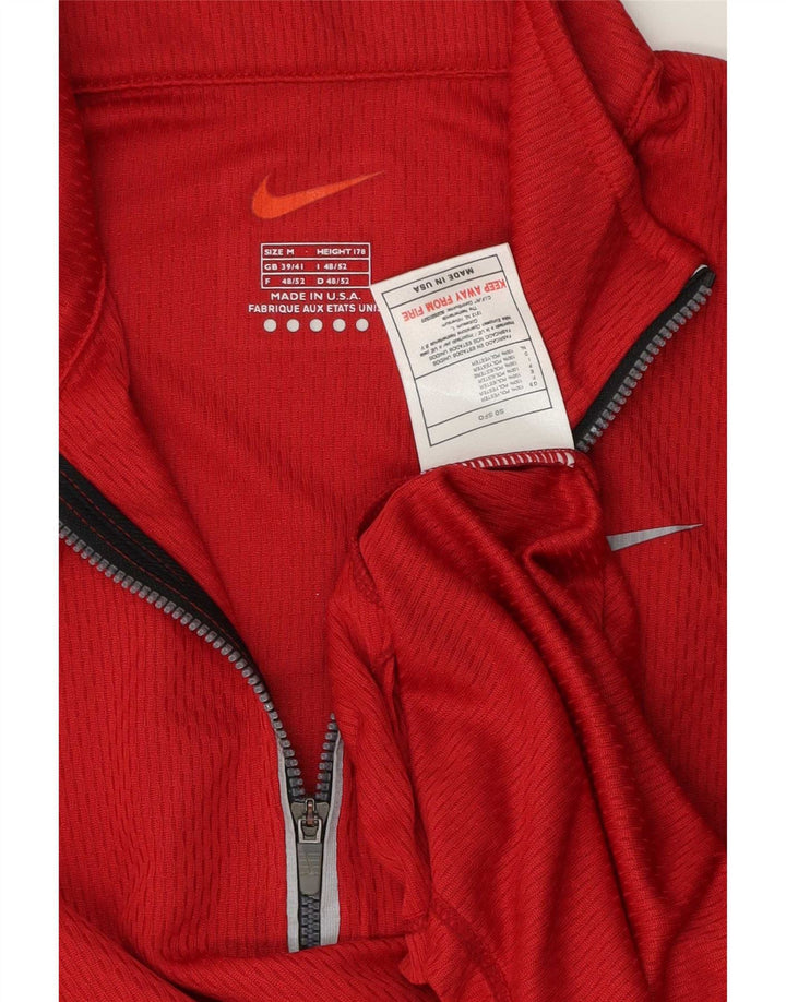 Ανδρική φόρμα πουλόβερ με φερμουάρ Nike Top UK 39/41 Μεσαίο κόκκινο πολυεστέρα
