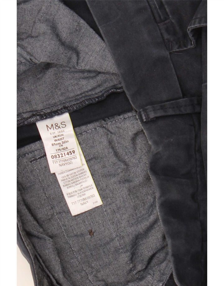 Ανδρικό σορτς Chino Marks & Spencer W32 Βαμβακερό μεσαίο Navy Blue