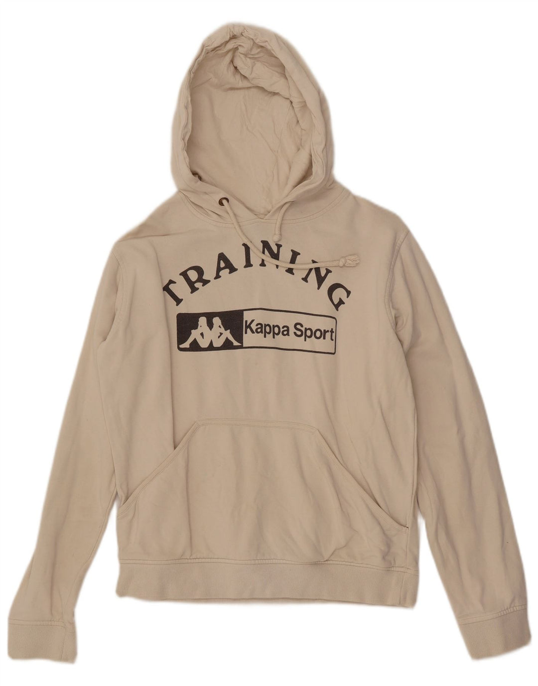 KAPPA Γυναικεία προπόνηση με γραφικά κουκούλα UK 14 Βαμβακερό μεσαίο υπόλευκο