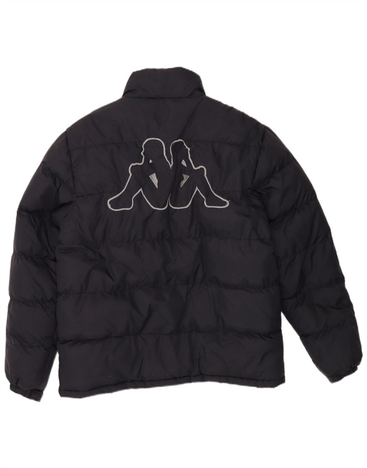 KAPPA Ανδρικό γραφικό μπουφάν UK 40 Large Navy Blue Polyester