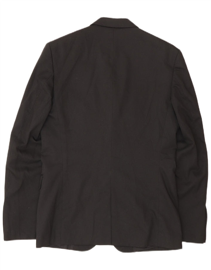 Zara Ανδρικό σακάκι μπλέιζερ με 2 κουμπιά EU 46 Small Black Polyester