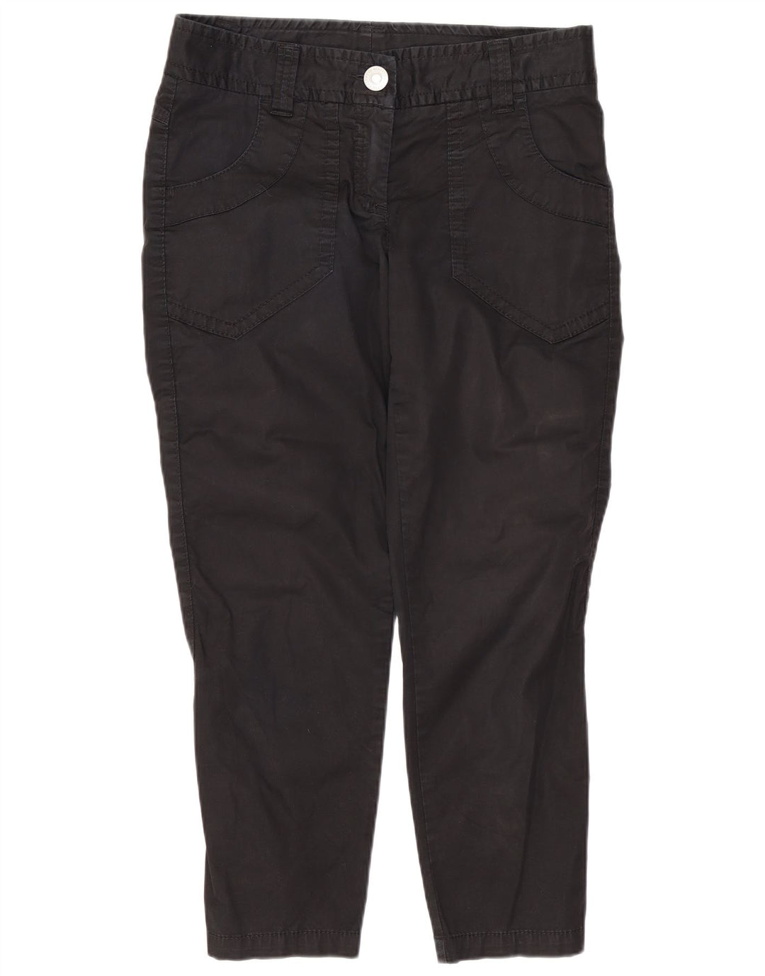 Γυναικείο Slim Cropped Παντελόνι Benetton W36 L24 Μαύρο