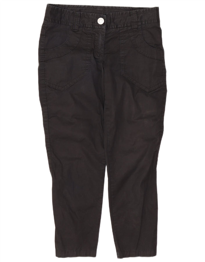 Γυναικείο Slim Cropped Παντελόνι Benetton W36 L24 Μαύρο