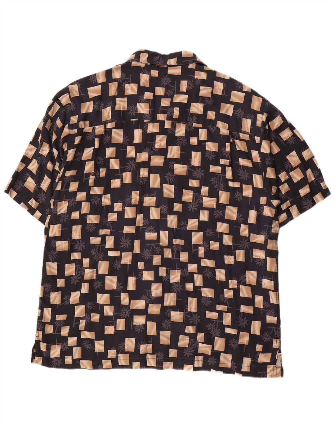 Ανδρικό κοντομάνικο πουκάμισο Joseph & Feiss, μαύρο γεωμετρικό μεταξωτό μεγάλο