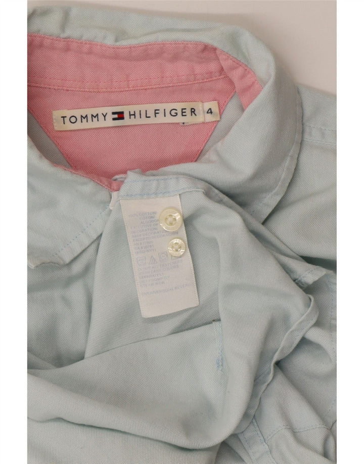 TOMMY HILFIGER Γυναικείο πουκάμισο US 4 Μικρό Μπλε Βαμβακερό