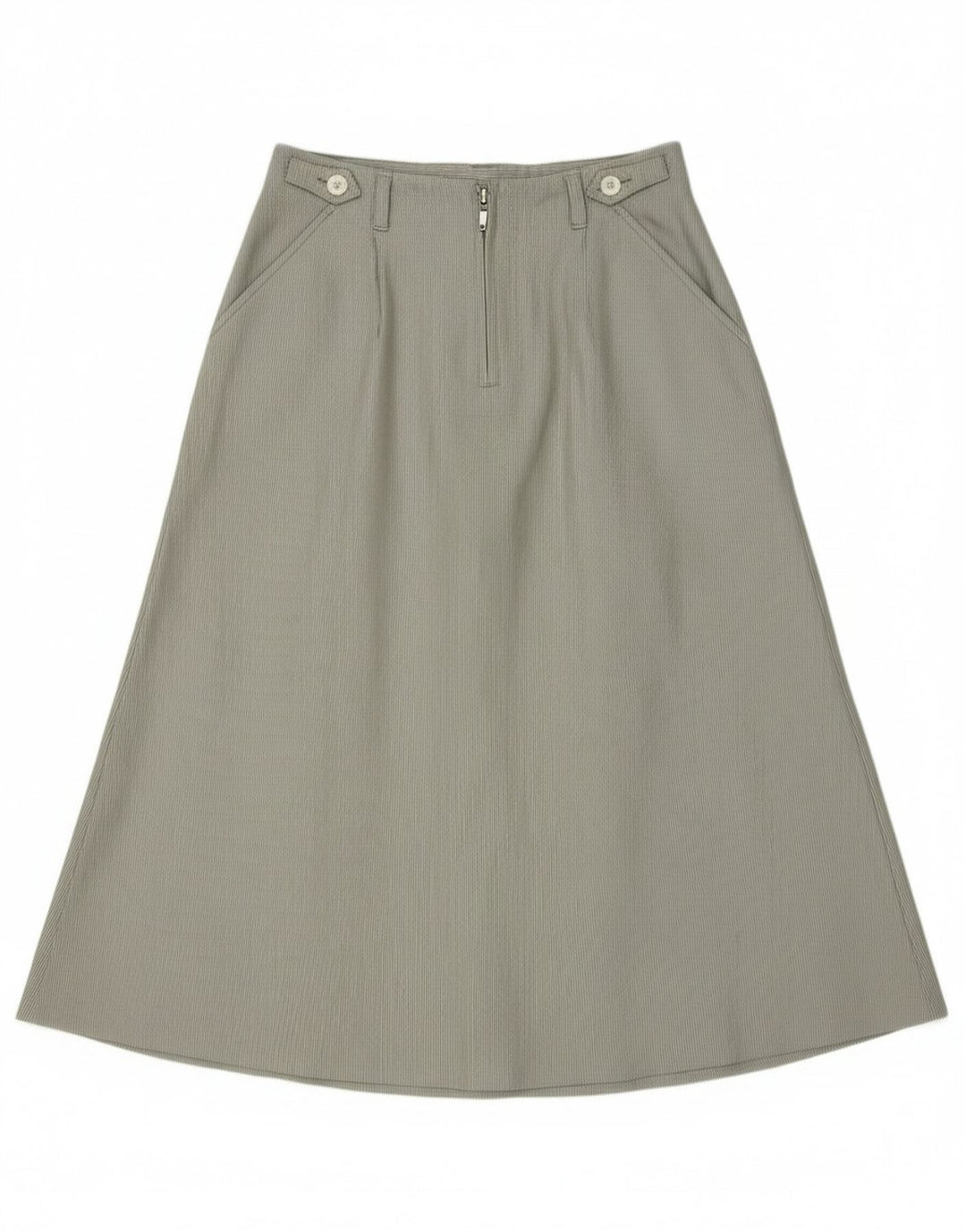 Vintage γυναικεία φούστα IT 46 Large W30 με πράσινο ριγέ πολυεστέρα