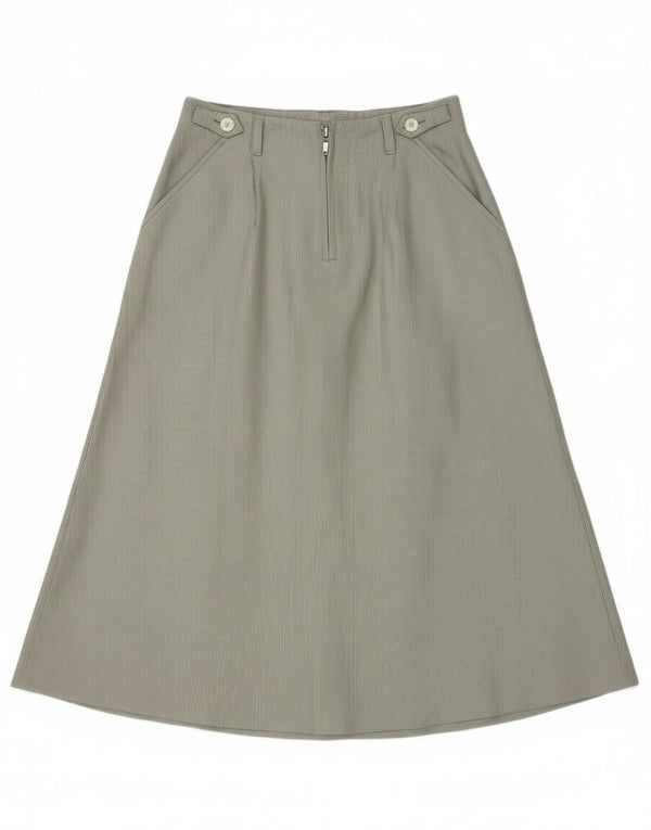 Vintage γυναικεία φούστα IT 46 Large W30 με πράσινο ριγέ πολυεστέρα