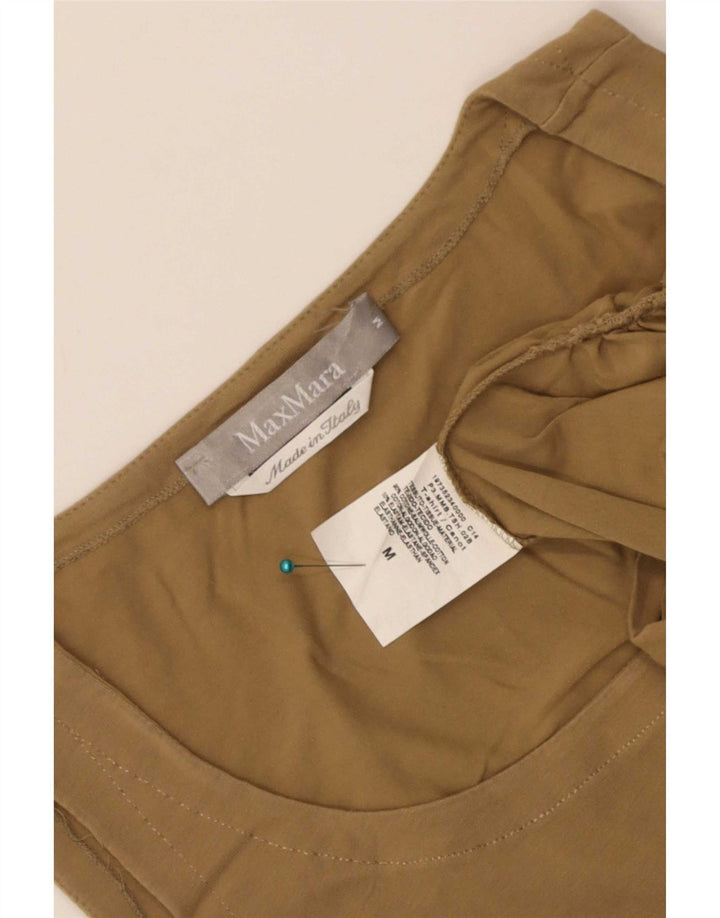 Max Mara Γυναικείο αμάνικο γιλέκο UK 12 μεσαίο βαμβακερό μπεζ