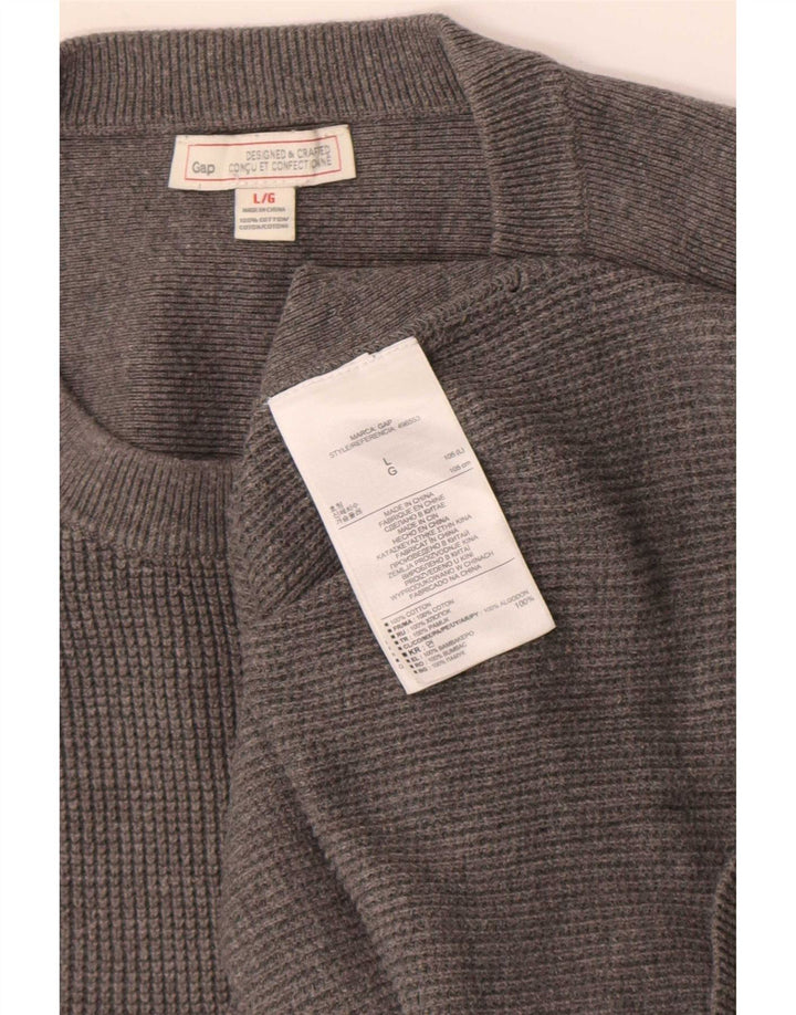 Ανδρικό πουλόβερ Gap Crew Neck Jumper μεγάλο γκρι βαμβακερό