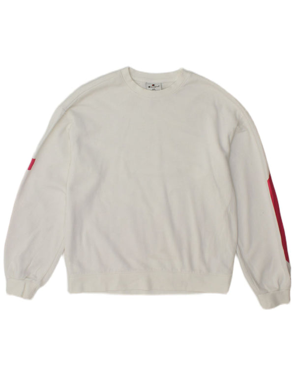 Champion Γυναικείο Γραφικό Φούτερ Jumper UK 20 2XL Λευκό βαμβακερό
