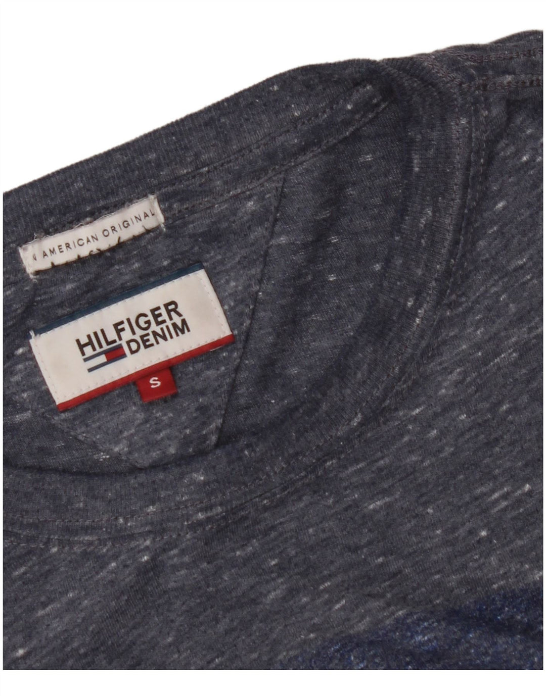 Ανδρικό γραφικό μπλουζάκι TOMMY HILFIGER Top Small Blue Colourblock