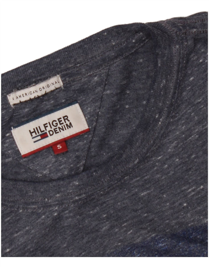 Ανδρικό γραφικό μπλουζάκι TOMMY HILFIGER Top Small Blue Colourblock