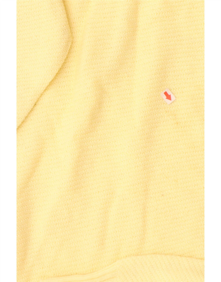 Γυναικείο πουλόβερ με λαιμόκοψη VINTAGE UK 14 Medium Yellow Wool