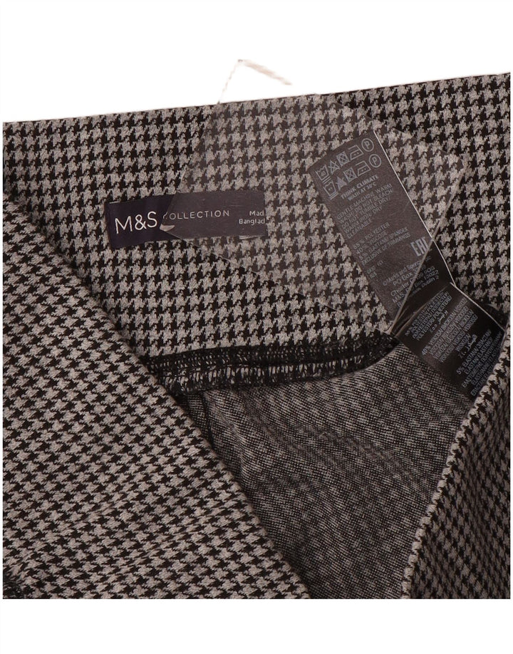 Marks & Spencer Γυναικεία κολάν UK 14 Large Grey Houndstooth Polyester