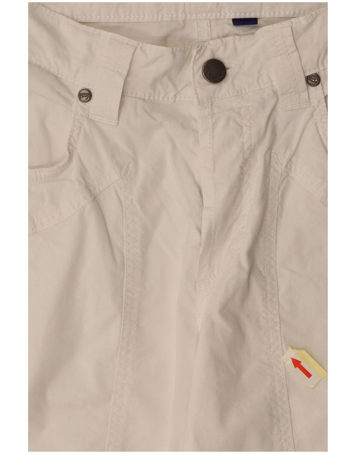JECKERSON Γυναικείο βερμούδα casual σορτς W31 μεσαίο λευκό βαμβακερό