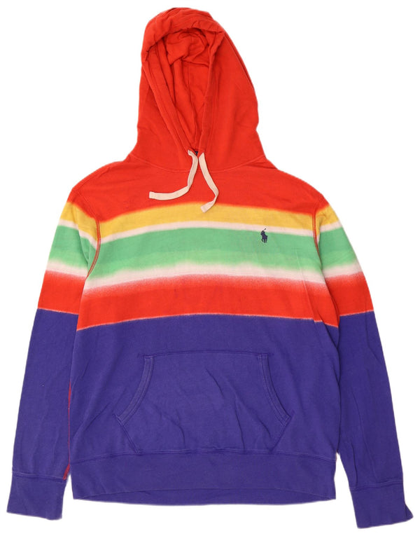 Polo Ralph Lauren Ανδρικό μπλουζάκι με κουκούλα, μεγάλο πολύχρωμο βαμβακερό ριγέ