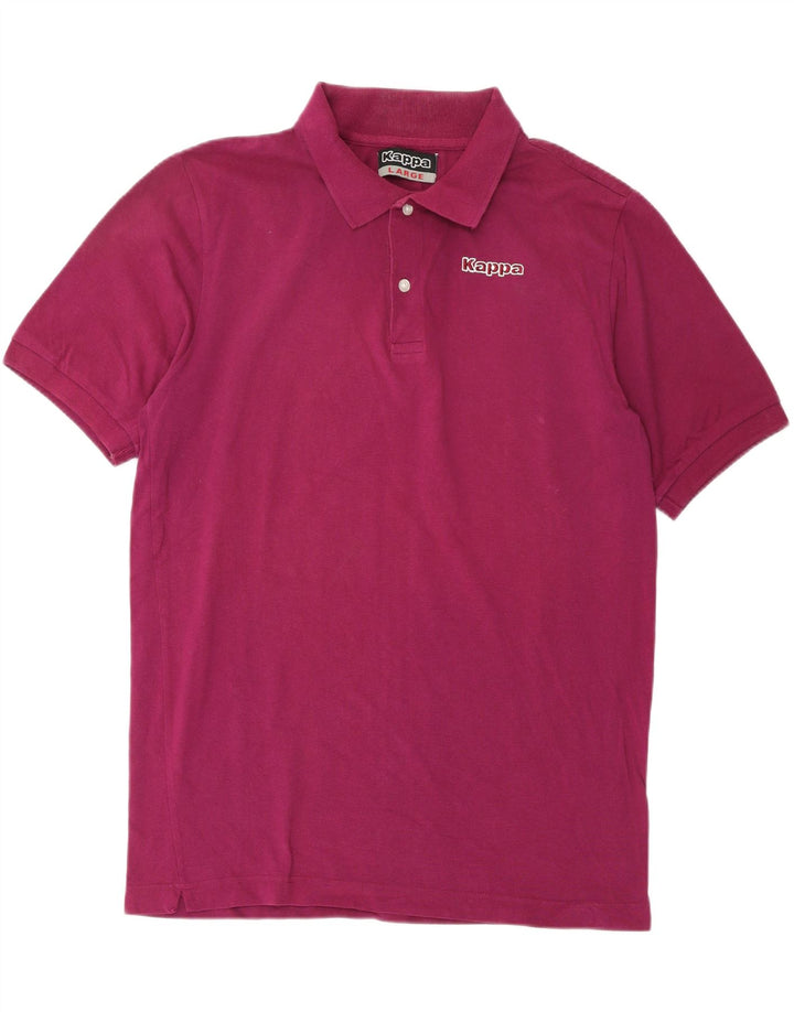 KAPPA Mens Polo Shirt Large Purple Cotton Vintage Kappa and Second-Hand Kappa from Messina Hembry 