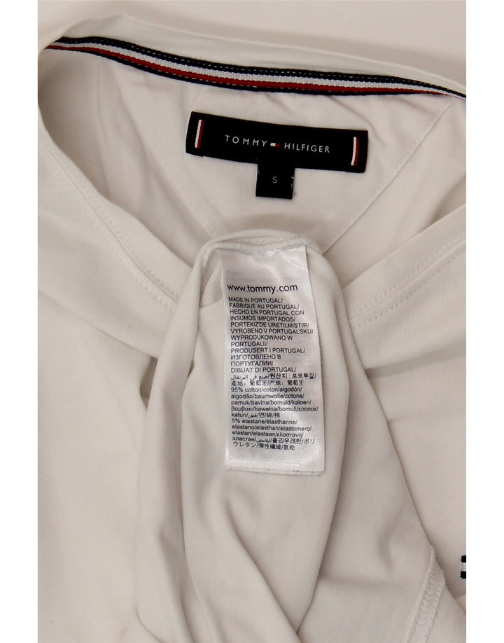 TOMMY HILFIGER Ανδρικό T-Shirt Top Μικρό λευκό βαμβακερό