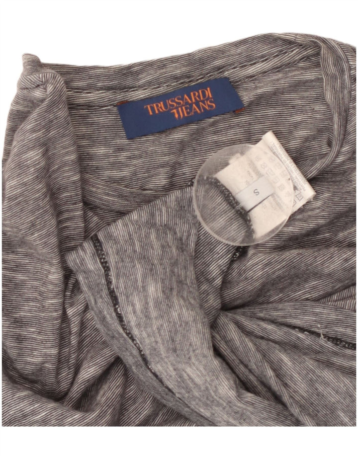 Ανδρικό T-Shirt TRUSSARDI Μικρό βαμβακερό γκρι