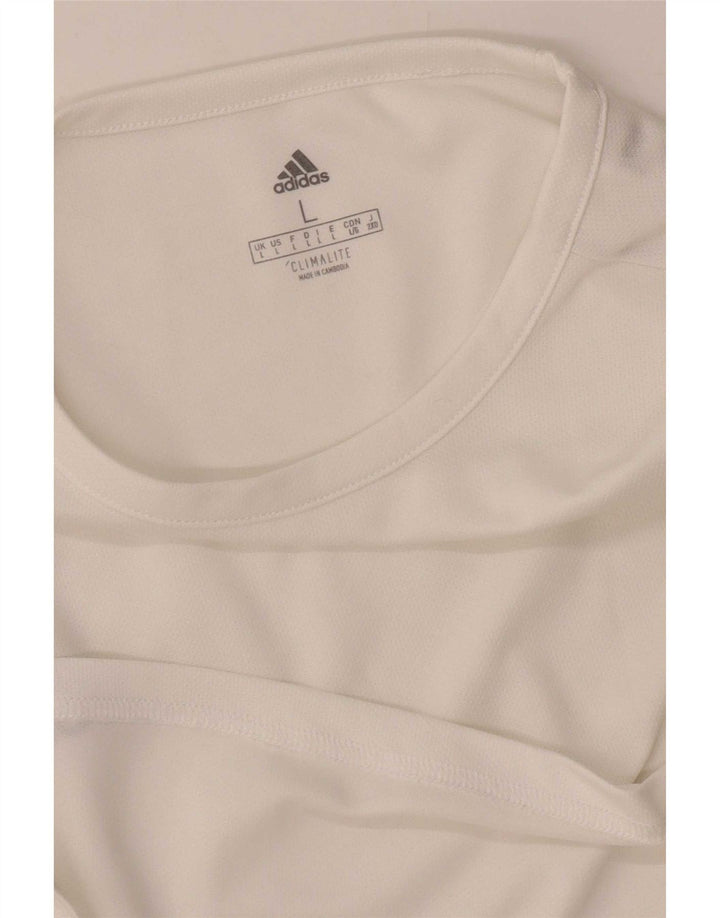 Ανδρικό T-Shirt Adidas Climalite Top Large White Colourblock