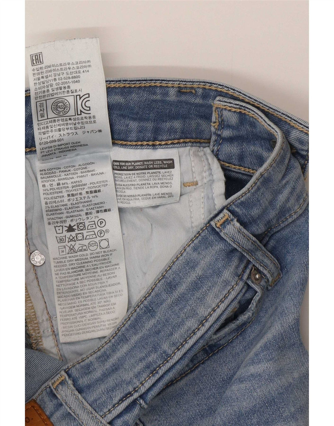 Levi's Womens 715 Bootcut Jeans W26 L32 Μπλε βαμβακερό