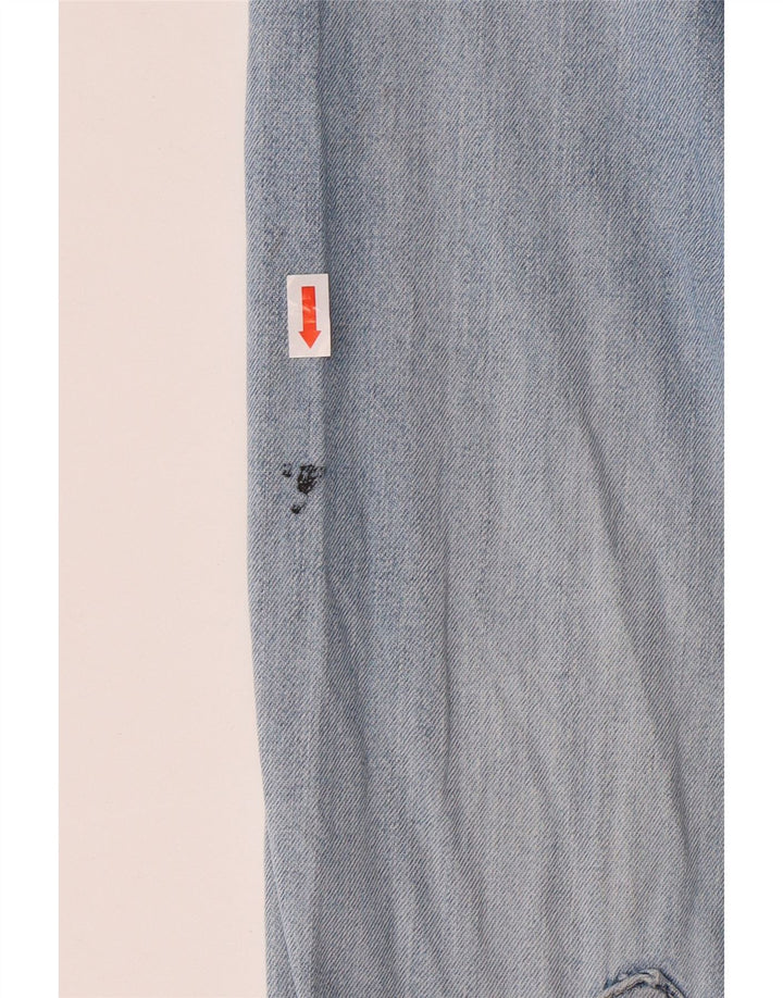 Ανδρικό τζιν πουκάμισο WRANGLER μεγάλο μπλε βαμβακερό