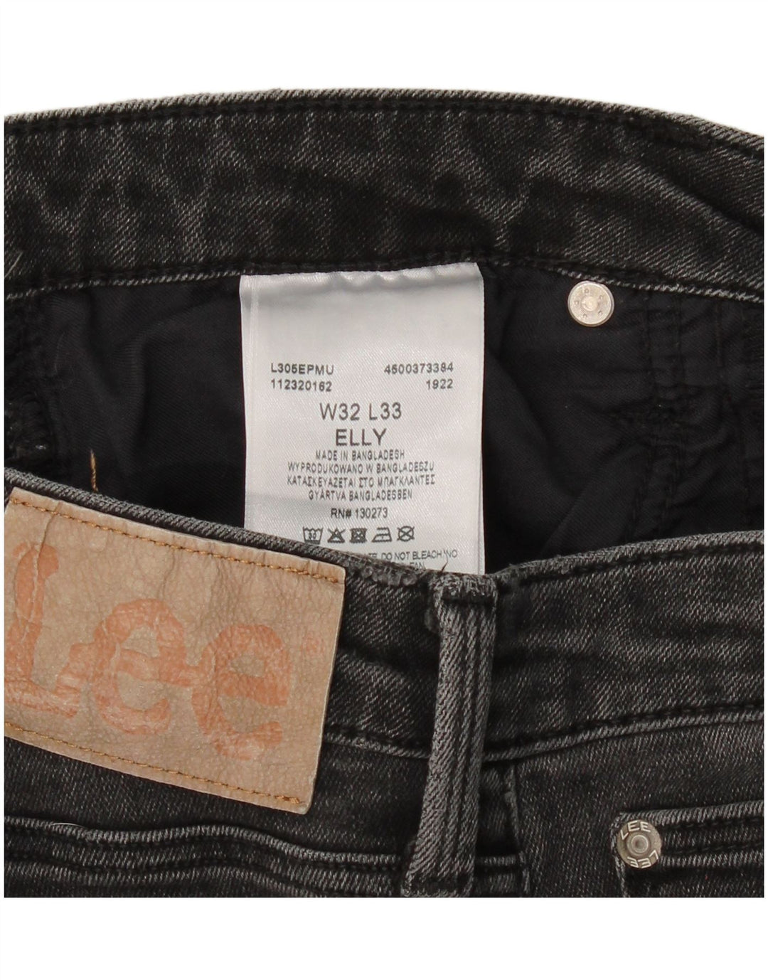 LEE Womens Elly Slim Jeans W33 L33 Grey Cotton