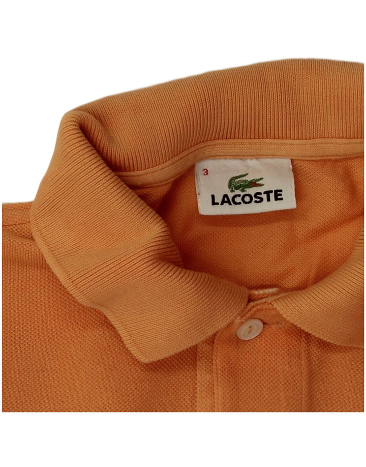 Ανδρικό μπλουζάκι πόλο Lacoste, μέγεθος 3, μικρό πορτοκαλί βαμβακερό