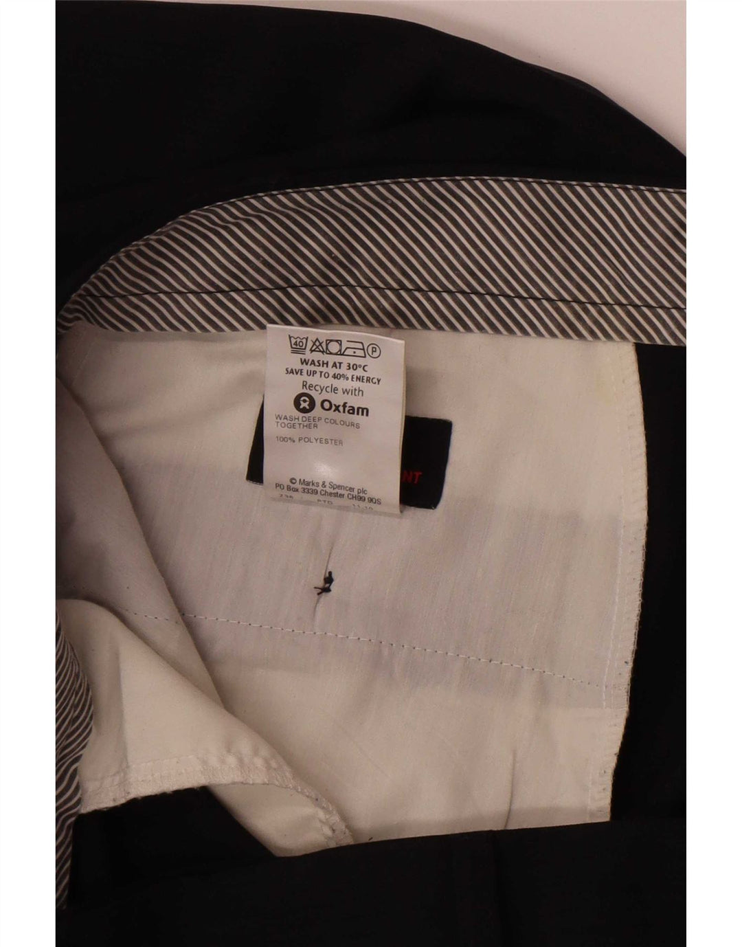 Ανδρικό ίσιο παντελόνι Marks & Spencer W38 L33 Navy Blue Polyester