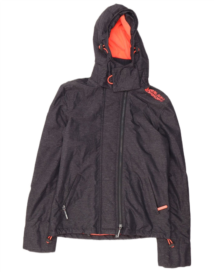 Superdry Γυναικείο Windcheater Hooded Windbreaker Jacket UK 10 Small Grey