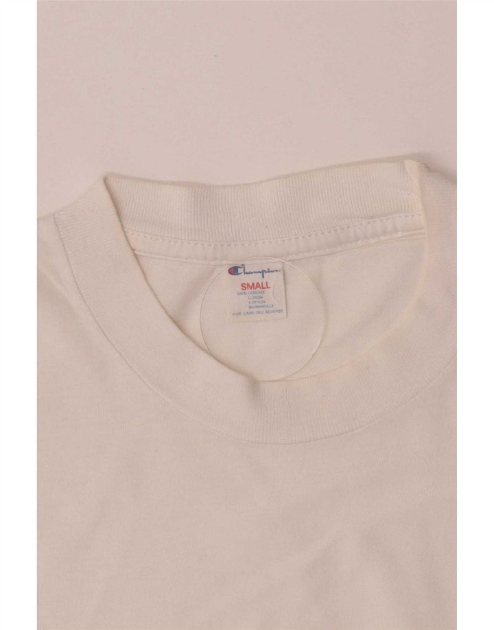 Champion Ανδρικό γραφικό T-Shirt Top Μικρό λευκό βαμβακερό
