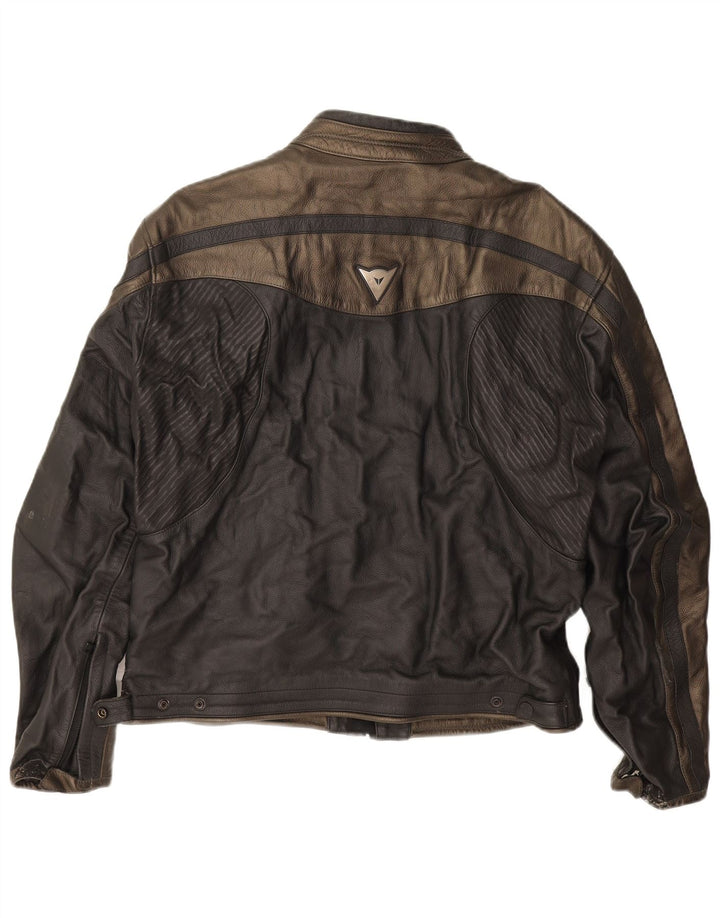 Ανδρικό δερμάτινο μπουφάν Dainese Racer EU 54 Large Black Colourblock Δερμάτινο