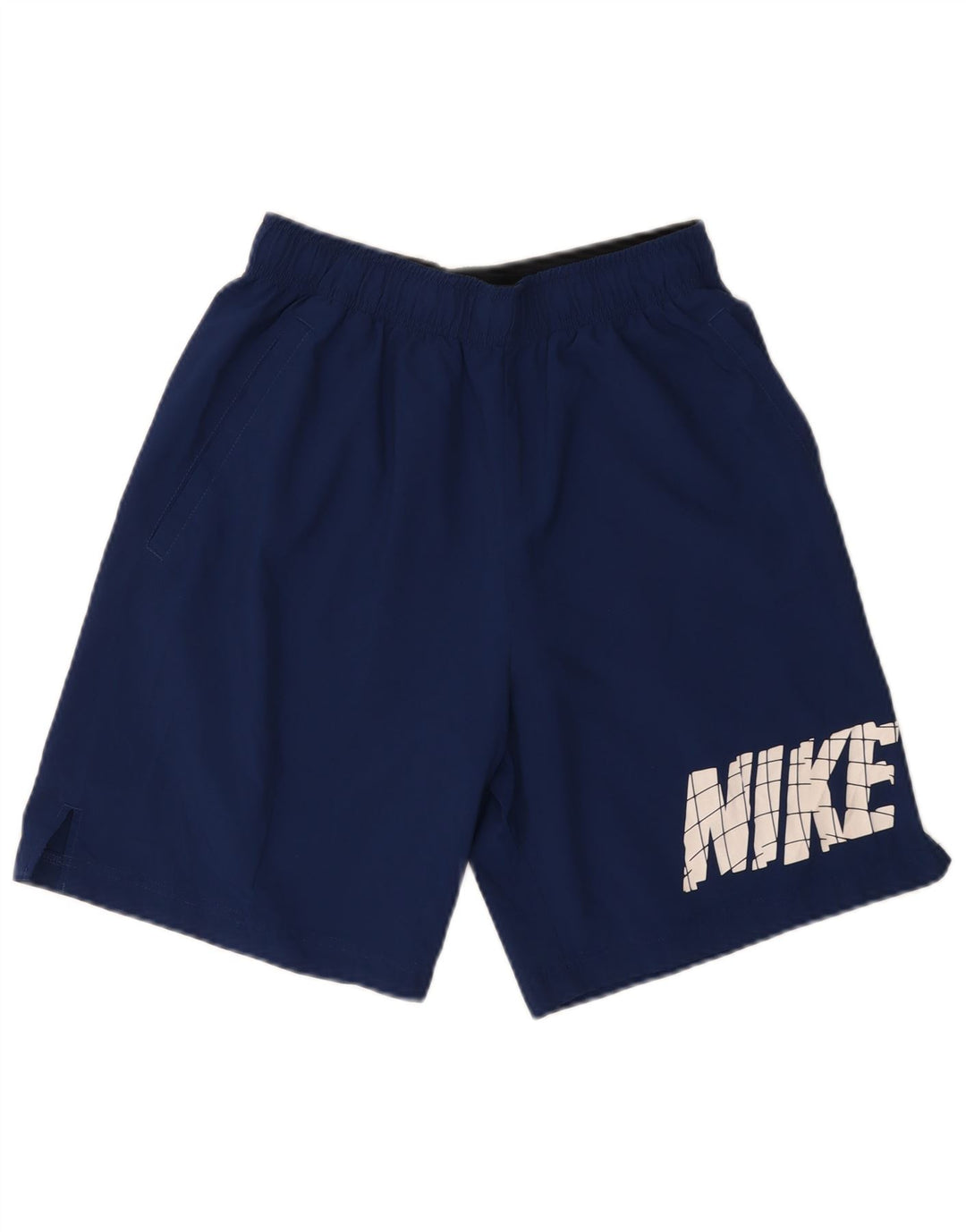 Ανδρικό γραφικό αθλητικό σορτς NIKE Dri Fit με μεσαίο μπλε ναυτικό πολυεστέρα