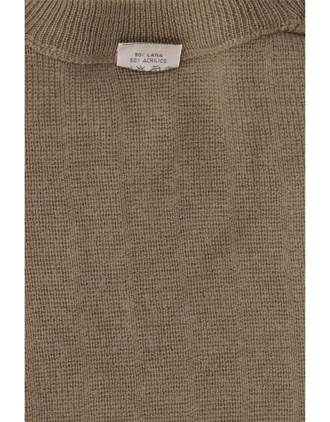 Ανδρικό πουλόβερ Bernardini Crew Neck Jumper XL Χακί γεωμετρικό μαλλί