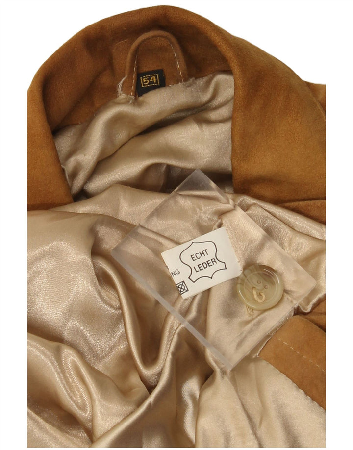 Vintage Ανδρικό Suede Jacket EU 54 2XL Beige Leather