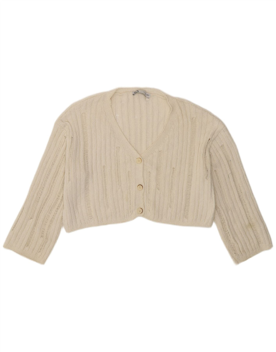 Zara Γυναικείο υπερμεγέθη Bolero Jumper UK 10 Small Off White