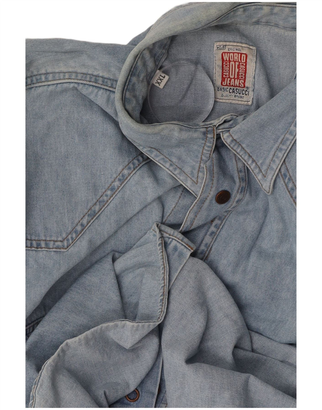 Ανδρικό τζιν πουκάμισο CASUCCI 2XL Μπλε