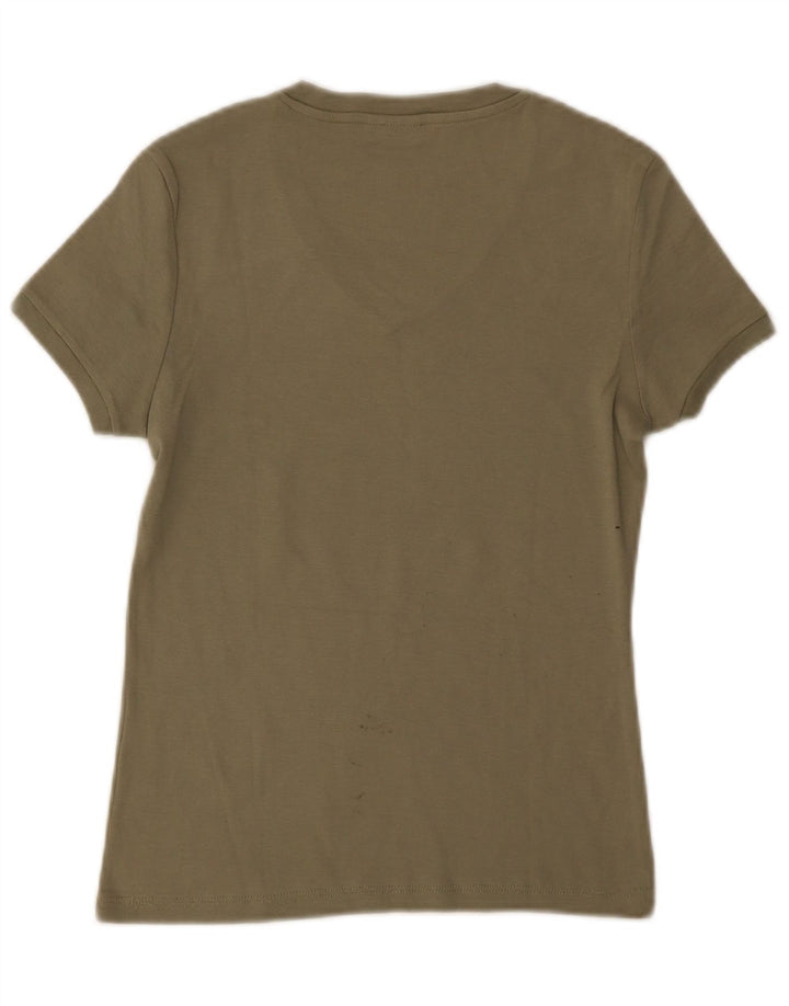 Invicta Γυναικείο T-Shirt Top UK 8 Small Khaki Βαμβακερό