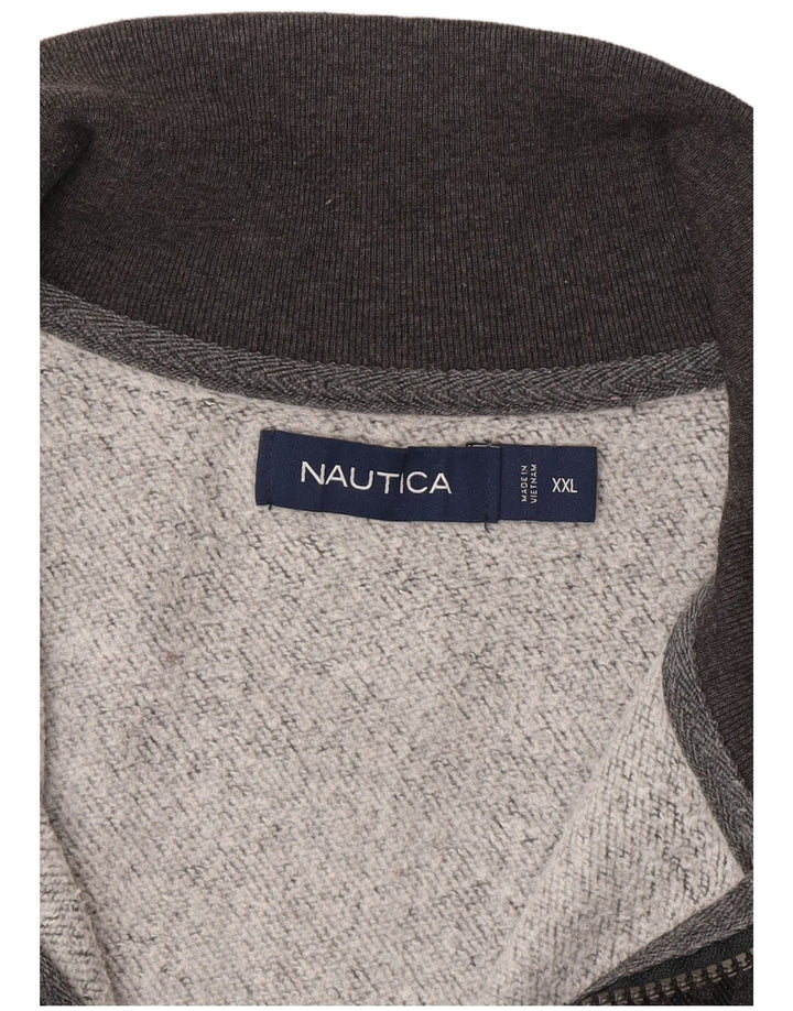 Ανδρικό φούτερ με φερμουάρ Nautica Jumper 2XL Grey Check
