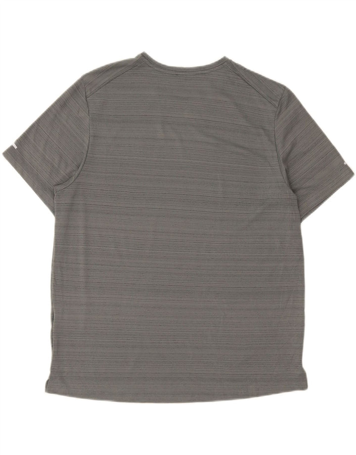 Ανδρικό μπλουζάκι Nike Dri Fit Top Large Grey Pinstripe Polyester
