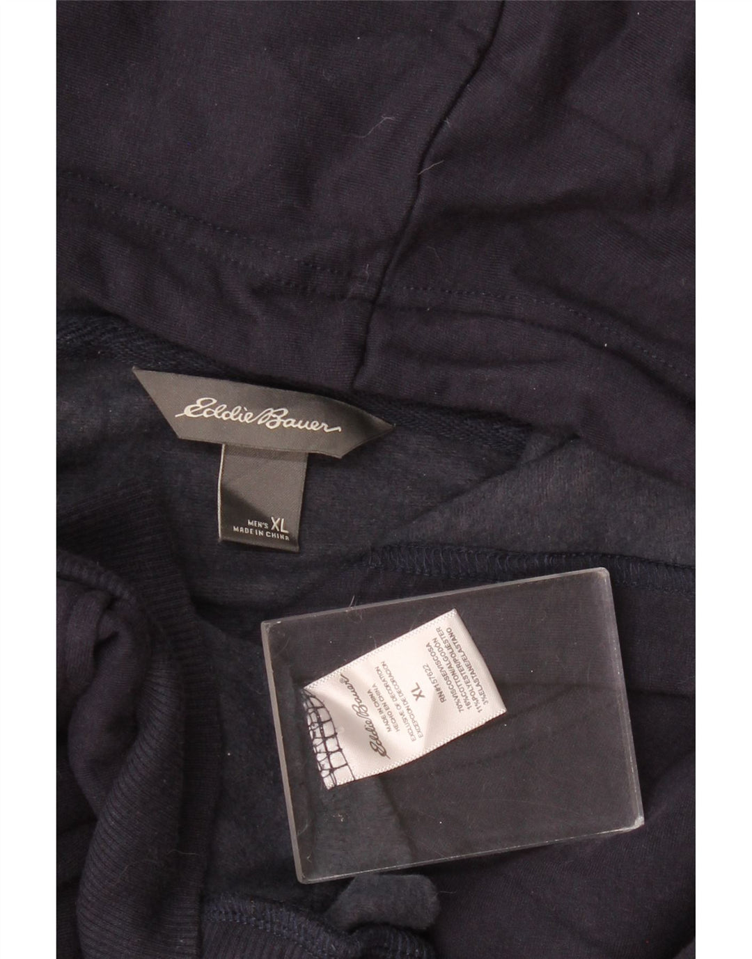 Ανδρικό πουλόβερ με κουκούλα με φερμουάρ Eddie Bauer XL Navy Blue Viscose