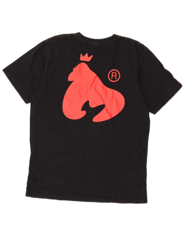 Ανδρικό γραφικό T-Shirt Money Top Μεσαίο μαύρο βαμβακερό