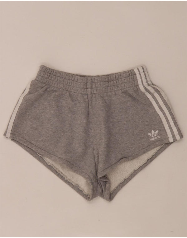 Γυναικείο αθλητικό σορτς Adidas UK 8 μικρό γκρι βαμβακερό