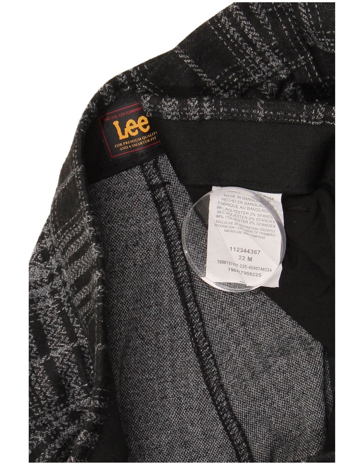 Γυναικείο ίσιο παντελόνι Chino LEE US 22 3XL W42 L30 Μαύρο Check Polyester