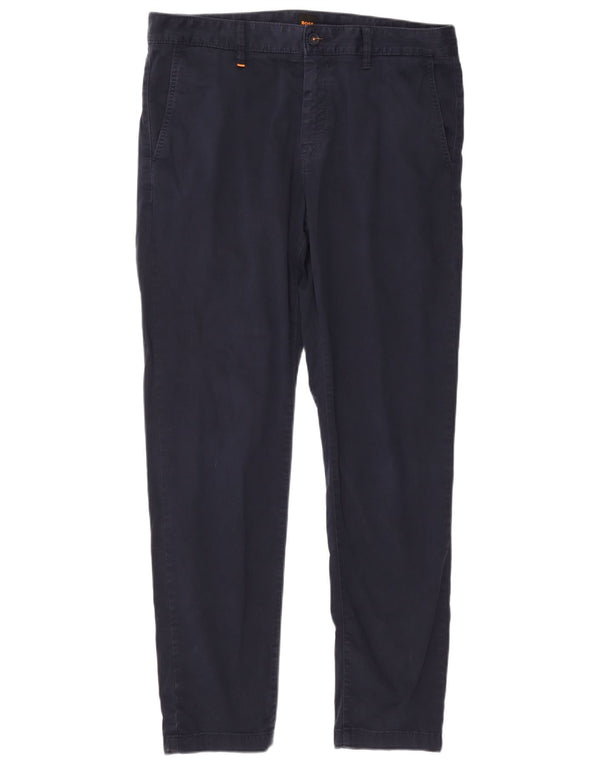 Ανδρικό HUGO BOSS Slim παντελόνι Chino W36 L31 Navy Blue Cotton