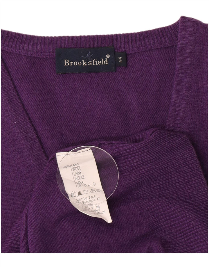 Brooksfield Γυναικείο πουλόβερ με λαιμόκοψη IT 44 μεσαίο μοβ μαλλί