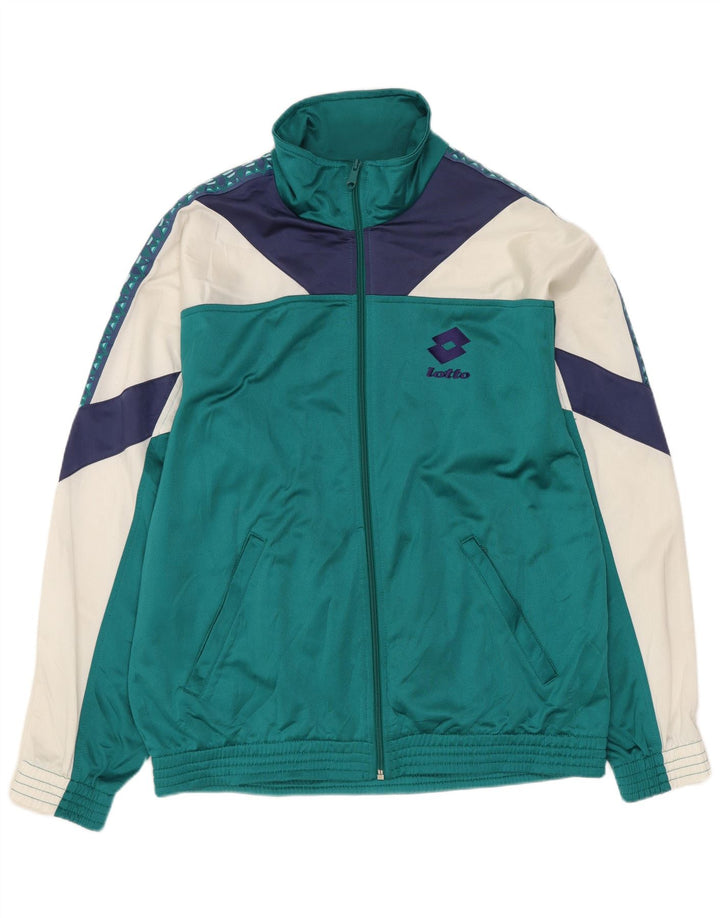 Ανδρική φόρμα LOTTO Top Jacket UK 40/42 Large Turquoise Colourblock