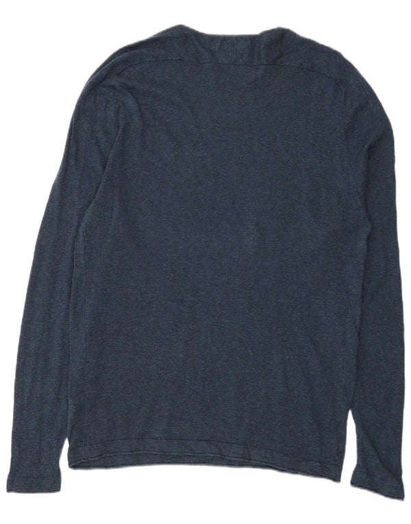 Ανδρικό πουλόβερ Zara Boat Neck Jumper Μεγάλο Ναυτικό Βαμβακερό